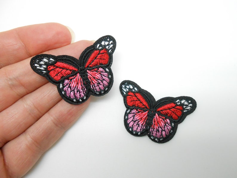 Butterfly patches, iron-on patches, hide a hole, butterfly patches, customizations image 1