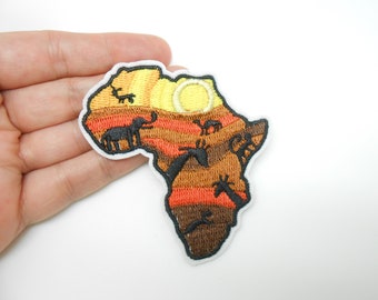 Africa badge, iron-on patch, hide a hole, VIP patch, customization