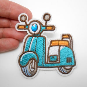 Scooter badge, iron-on badge, hide a hole, patch, customization