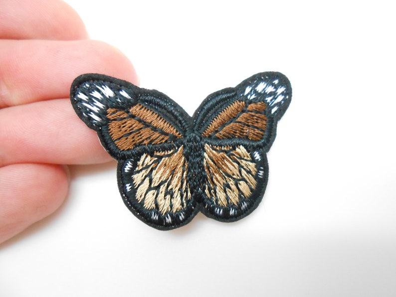Butterfly patch, iron-on patch, hide a hole, butterfly patch, customization image 1