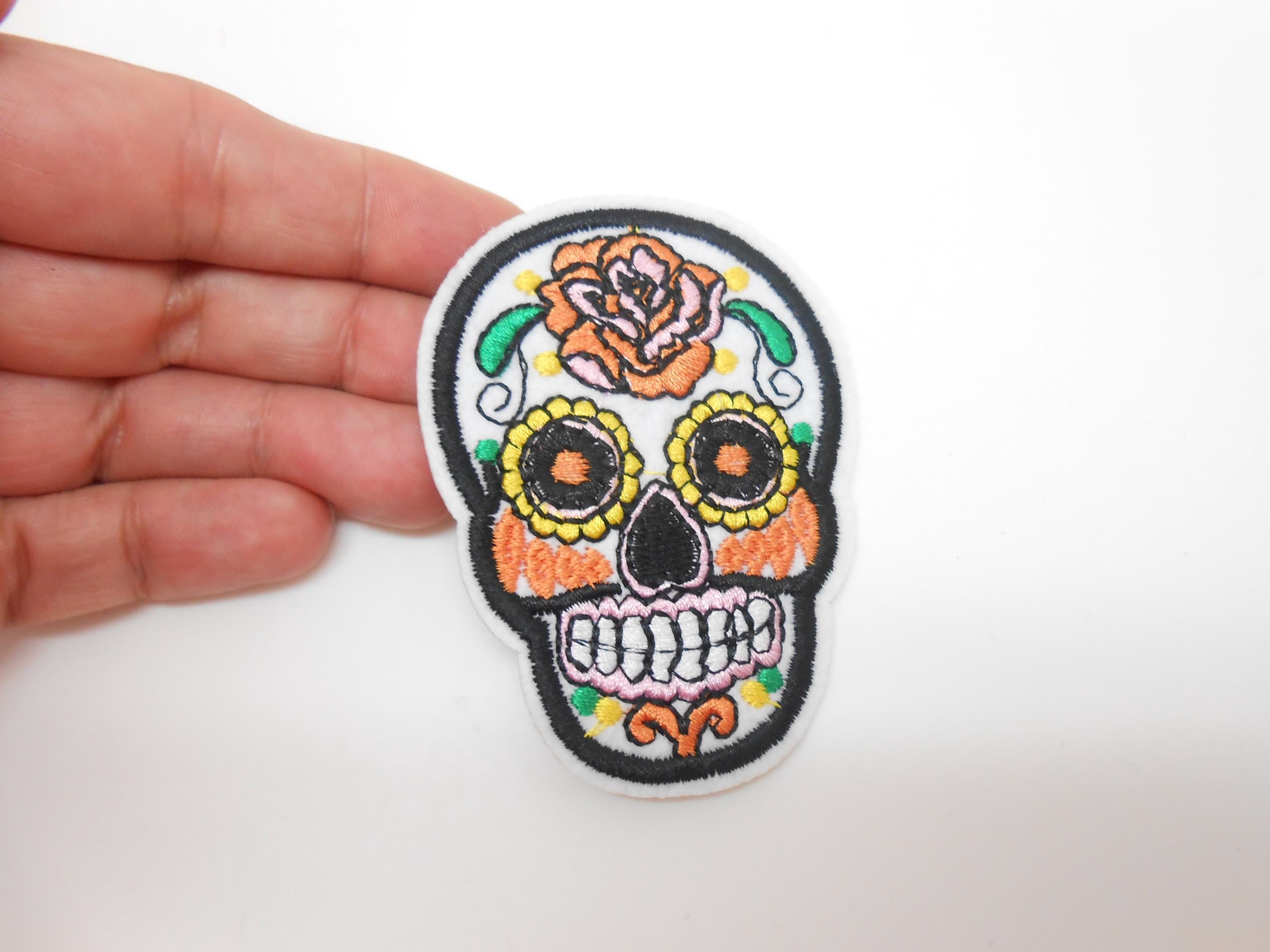 Patch Ricamato Messicano Teschio (Skull) - Scegli Il Tuo Modello - Prodotto In Thailandia