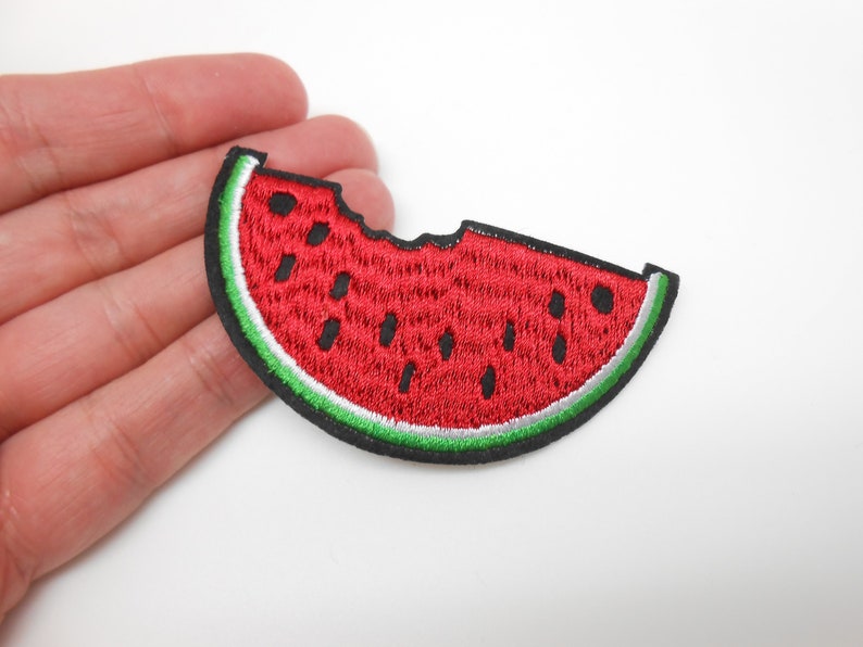 Watermelon patch, iron-on patch, hide a hole, watermelon patch, customization, fruit patch image 1