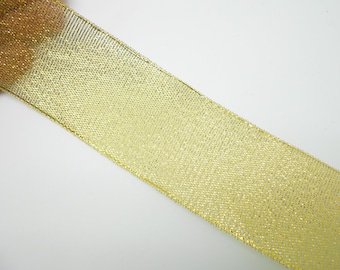 1 Meter goldenes Geschenkband 4 cm, Weihnachtsband