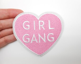 Girl gang heart patch, hide a hole, patch, customization