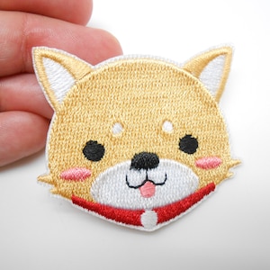 Ecusson chien, écusson thermocollant, cacher un trou, patch chien, customisation, sac à dos, cartable