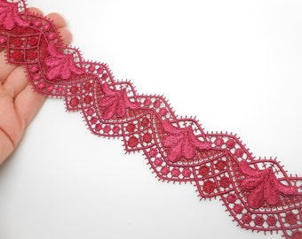 50 cm raspberry lace ribbon, fancy ribbon
