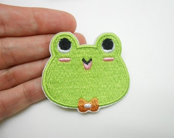 Frog crest, heat-adhesive badge, hide a hole, frog patch, customization