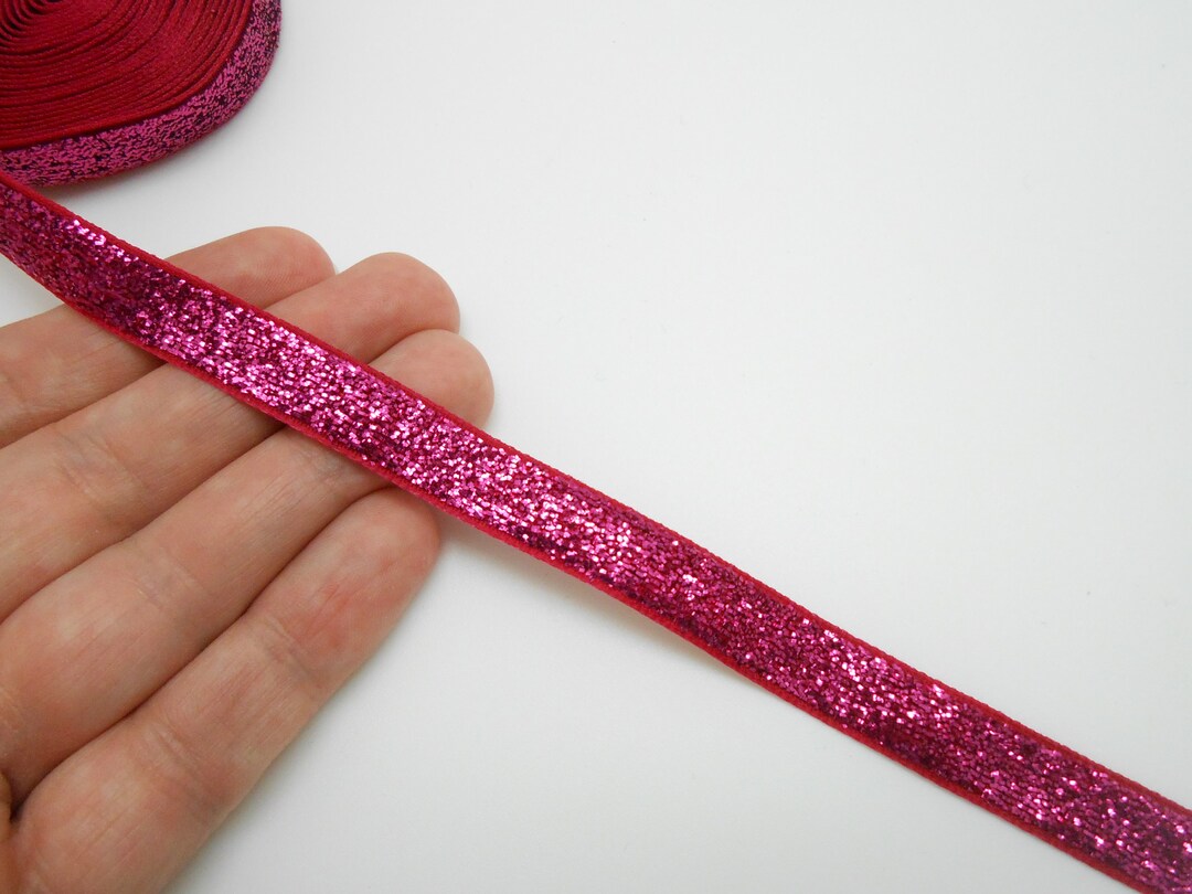Pink Shiny Ribbon Pink Glitter Ribbon, Gift Ribbon, Fancy Ribbon, Glitter Ribbon, Pink ...