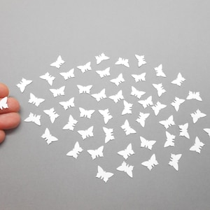 50 petits papillons en papier épais, papillons scrapbooking, confettis papillons, embellissements, confettis, mariage, papillons mariage