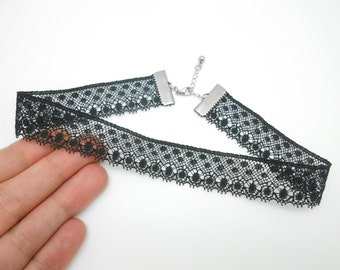 Choker en dentelle noire, lingerie noire, cadeau de st Valentin