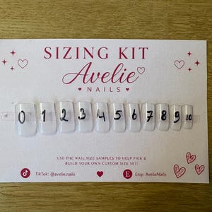 Sizing kit plaknagels