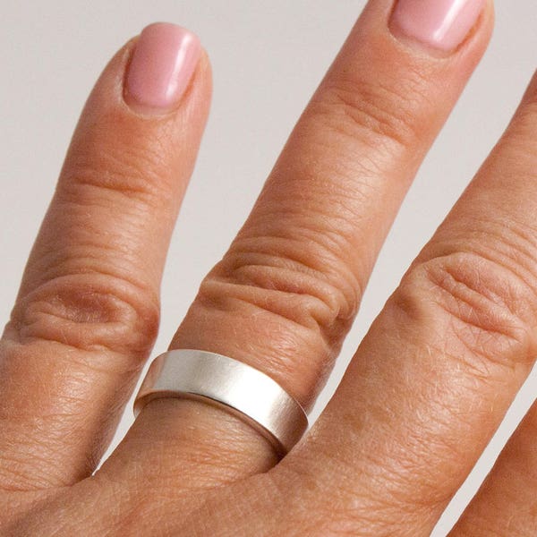 6mm Satin Sterling Silver Band