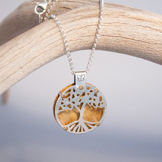 Tree of Life Necklace, Handmade Sterling Tree of Life Pendant