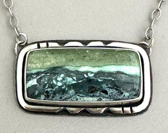 Mystic Sage Variscite Sterling Silver Necklace