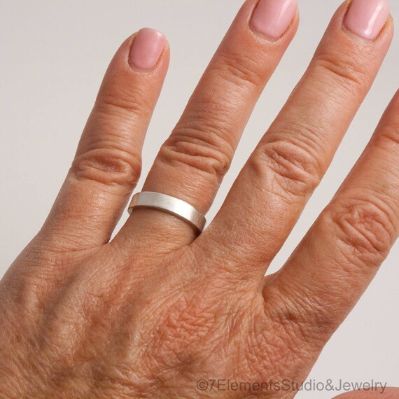 3mm Sterling Silver Satin Finish Ring
