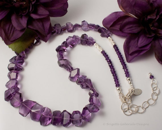 Handcut Amethyst Necklace