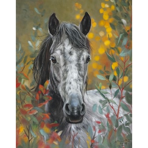 Forest Spirit - Original Pastel Horse Drawing 8x10" - Ready to Ship