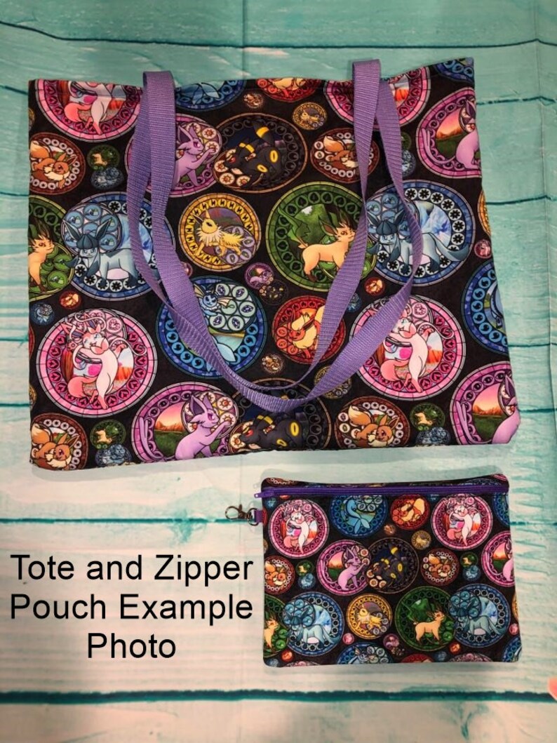Aurora Princess Floral Cotton Fabric Tote Bag Made to Order