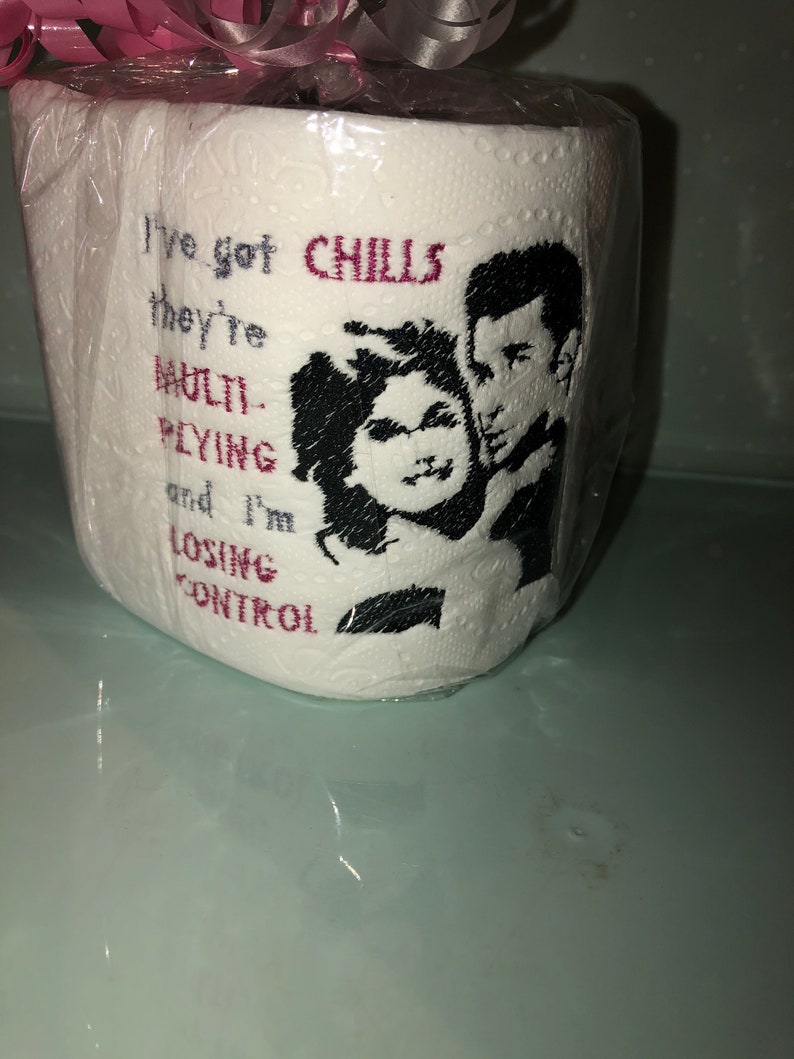 Grease Movie Pun Funny Embroidered Toilet Paper