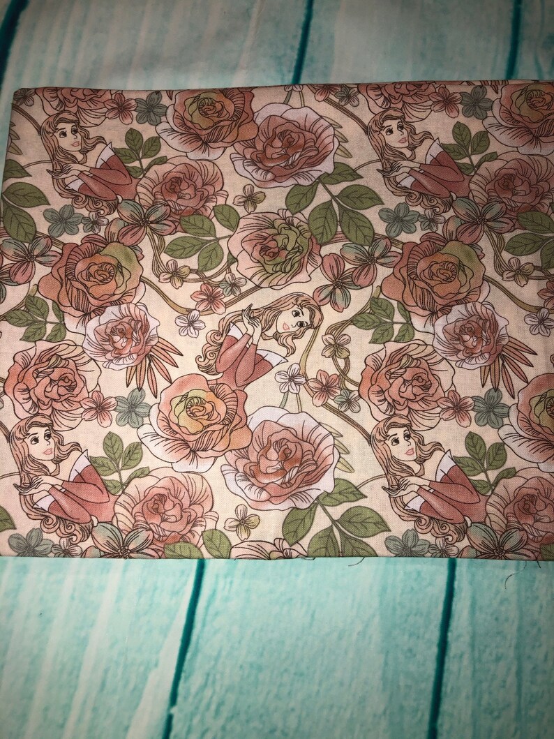 Aurora Princess Floral Cotton Fabric Tote Bag Made to Order