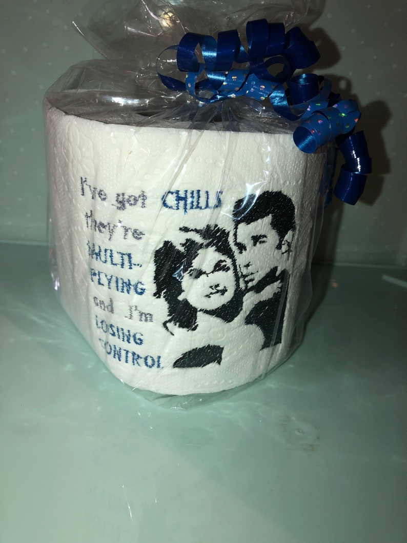 Grease Movie Pun Funny Embroidered Toilet Paper