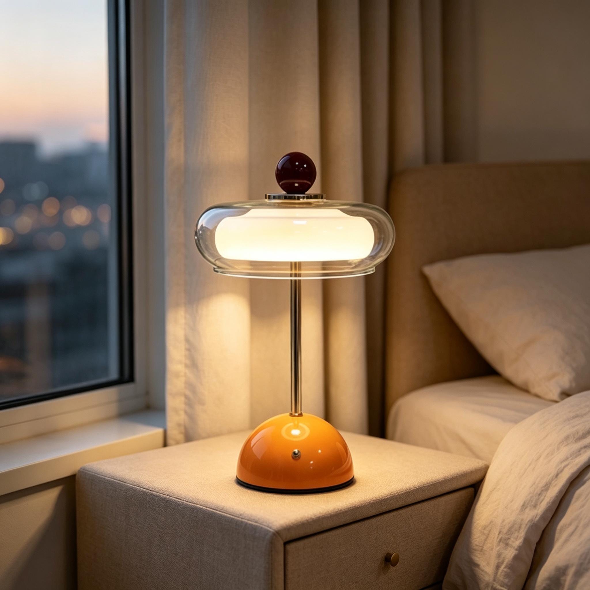 Vintage orange lamp - Etsy 日本