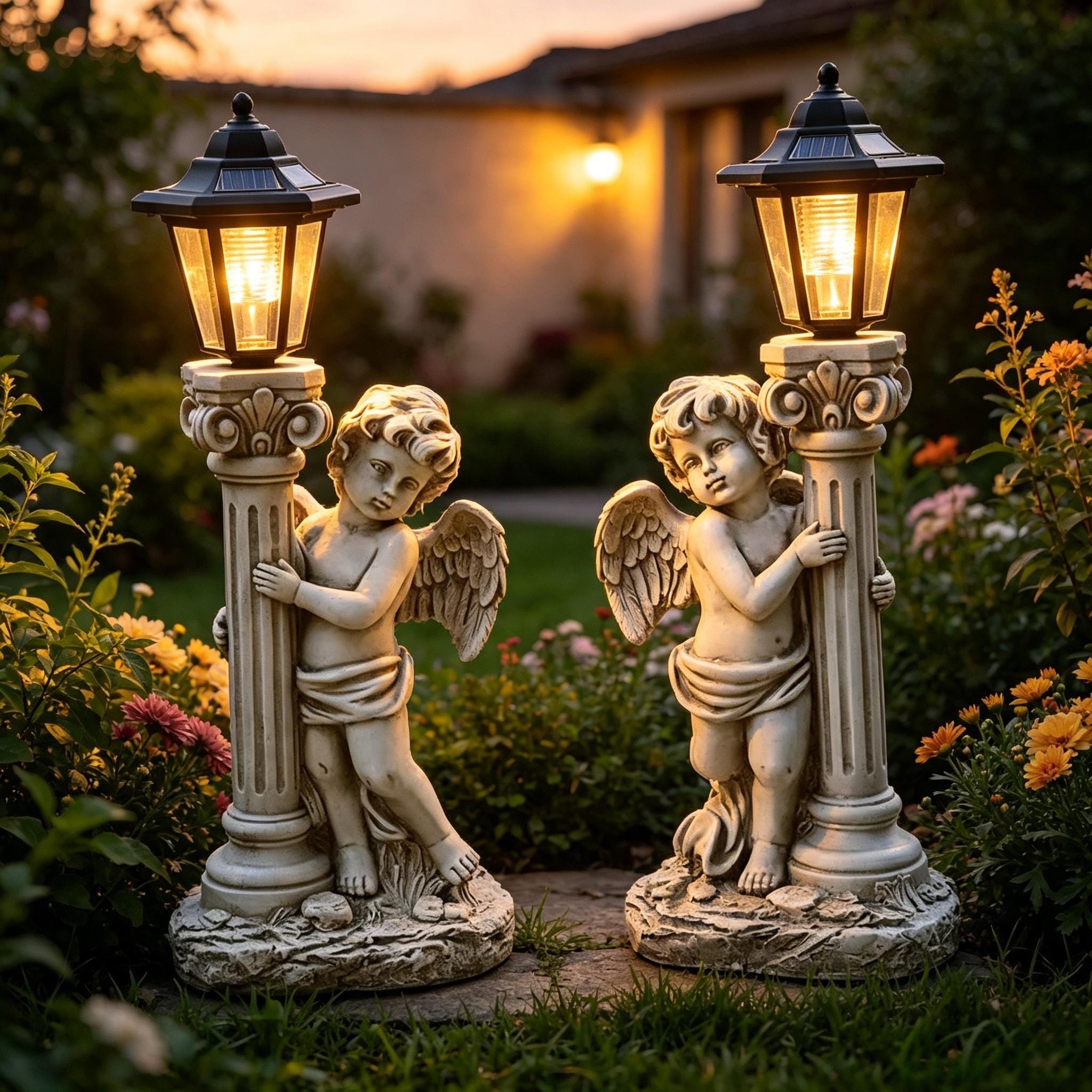 Vintage Guardian Angel Lamp - Etsy