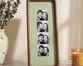 Cornice portafoto a strisce per coppie, cornice personalizzata per cabina fotografica, cornice a strisce, regalo di anniversario per coppie, ricordo di matrimonio, decorazione per la casa