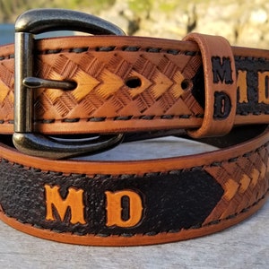 Western Leather Belt, Personalized Name Belt, Cowboy Belt, Tooled Leather Belt, Father's Day gift