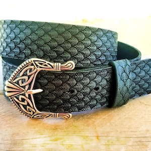 Dragon Hide Belt, Handmade Leather Belt