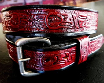 Vintage Southwestern Tie Belt Hairpipe Bone Beaded Leather & Conchos Boho Hippie Vintage Brown Leather Concho Belt Silver Bone Hairpipe Beads  main image 2