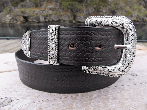 Men's Western Cowboy Leather Belt