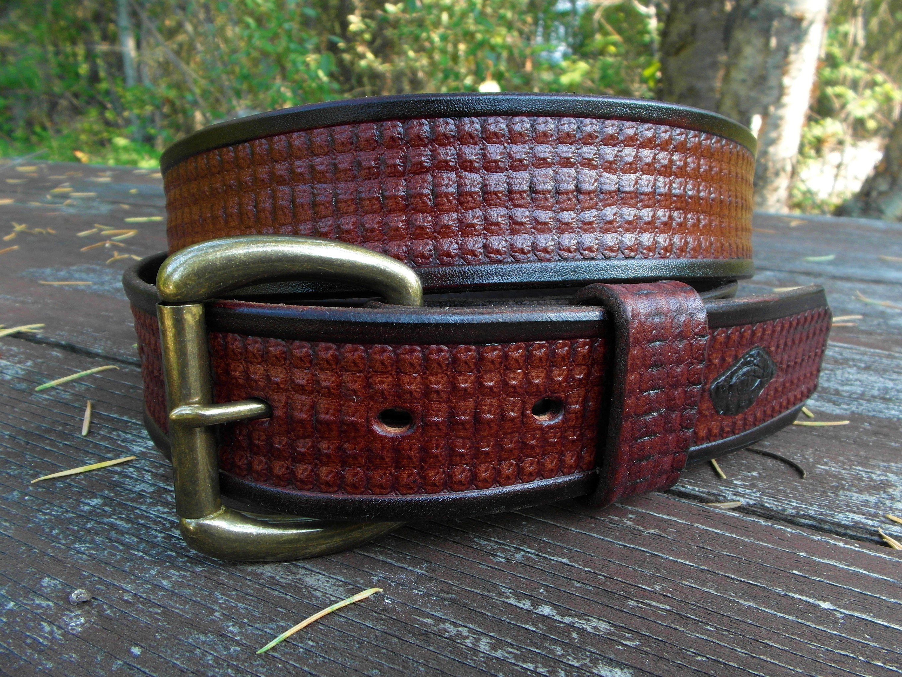 Black Genuine Crocodile Skin Leather Belt 121cm #CB005 - Ziczac Leather  Workshop