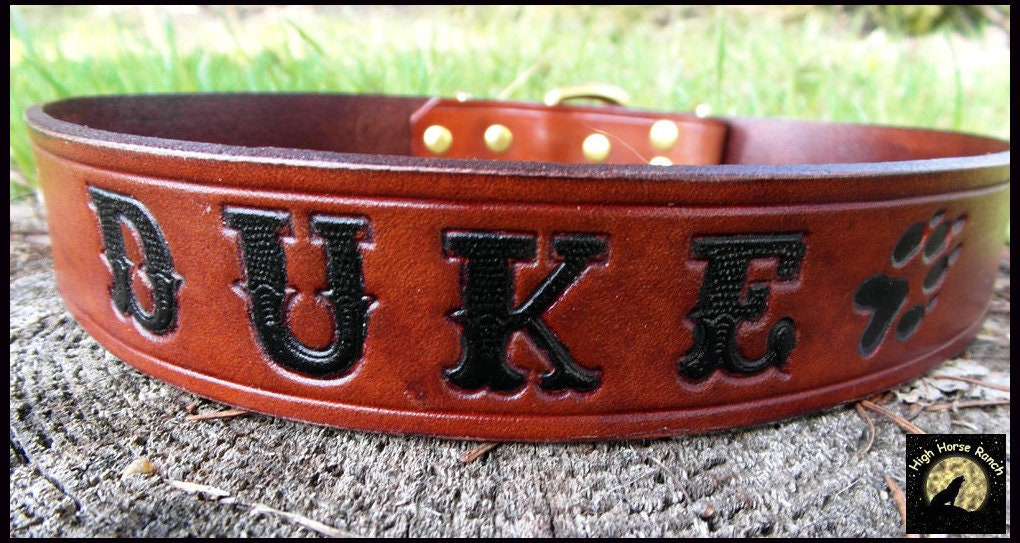 Mountain Leather Dog Collar Custom Personalized Handmade Etsy