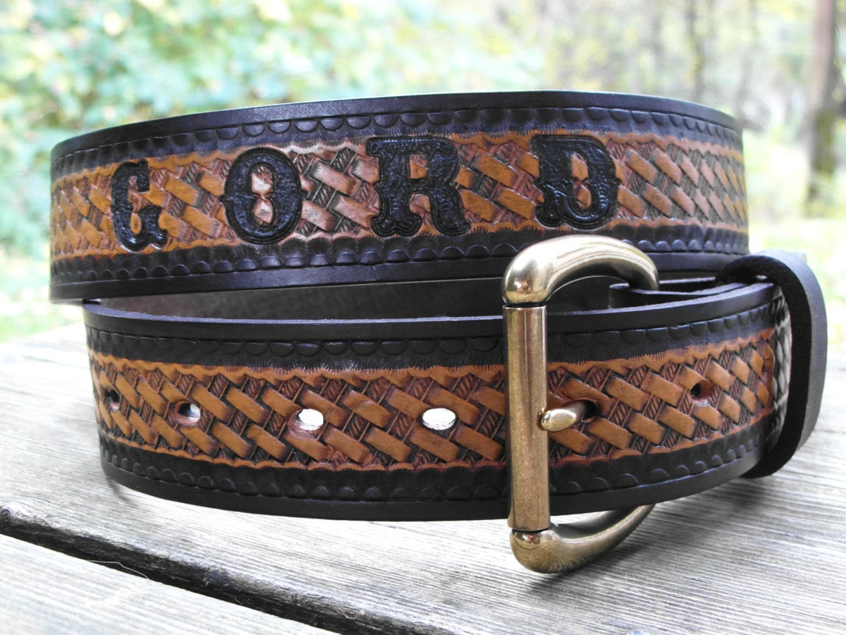Basket Detailed Leather Belt | Mame