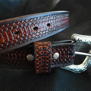 Western Snakeskin Pattern Belt, Snake Print Belt