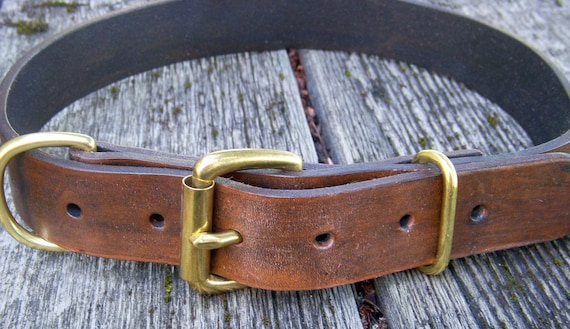 etsy leather dog collar