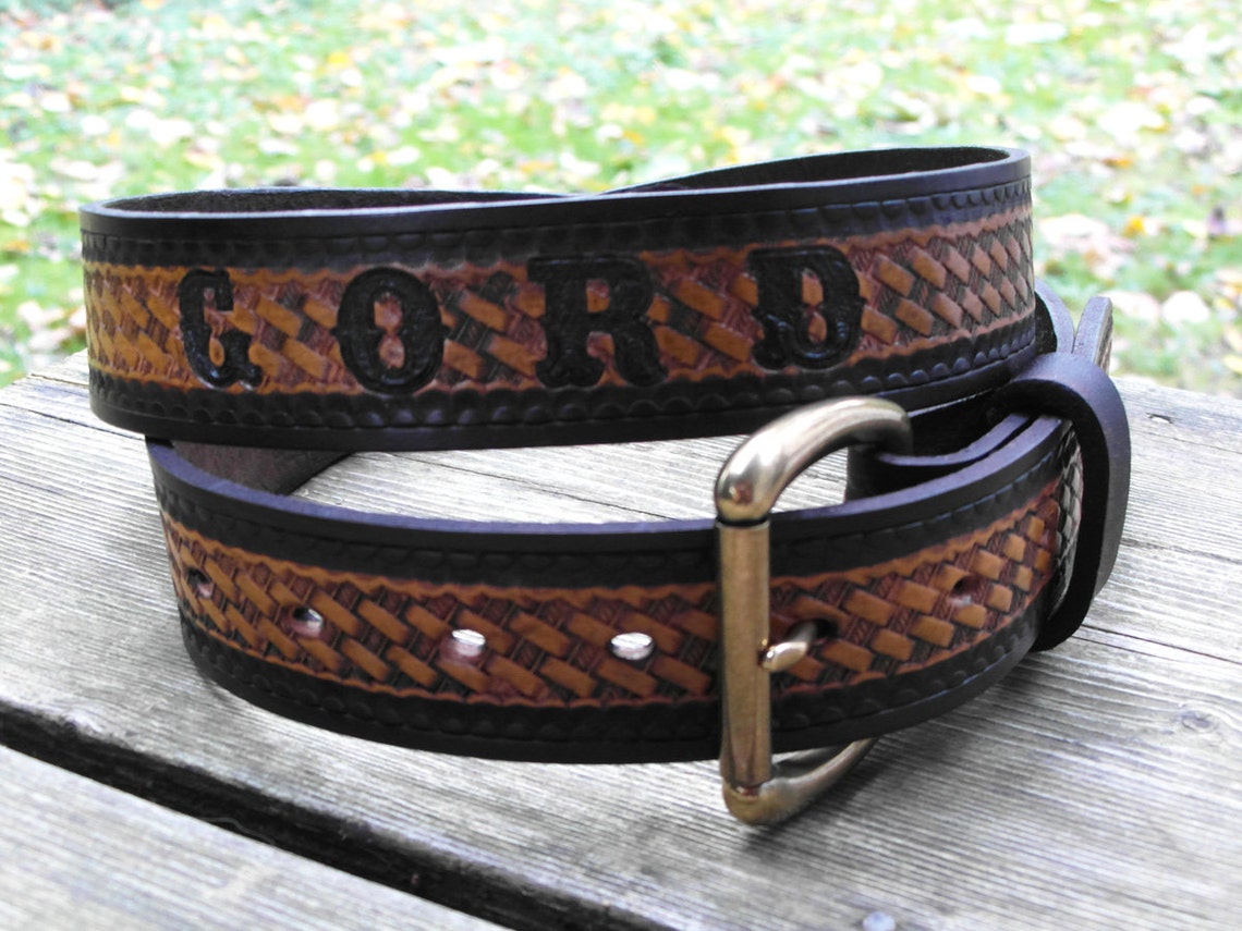 Personalized Leather Belt Engraved Leather Name Belt Custom Etsy Canada