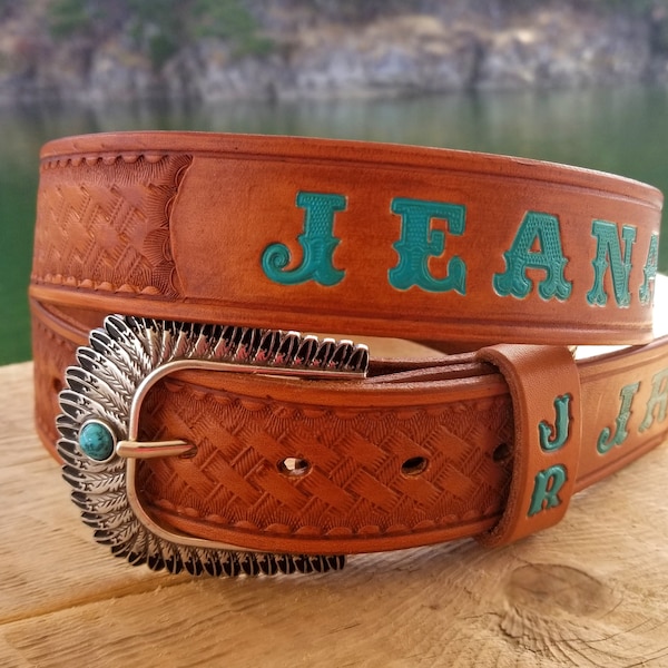 Personalized Western Belts Women Etsy