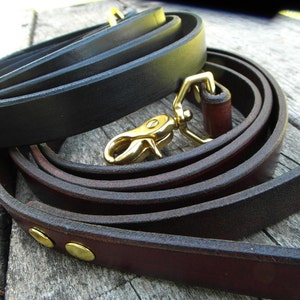 Leather Leash, Leather Lead, Dog Leash, Pet Leash, Can Be Dyed to Match ...
