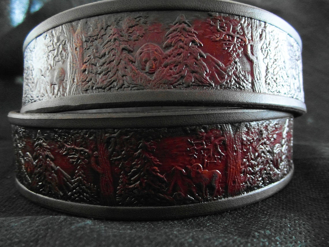 woodland leather belt