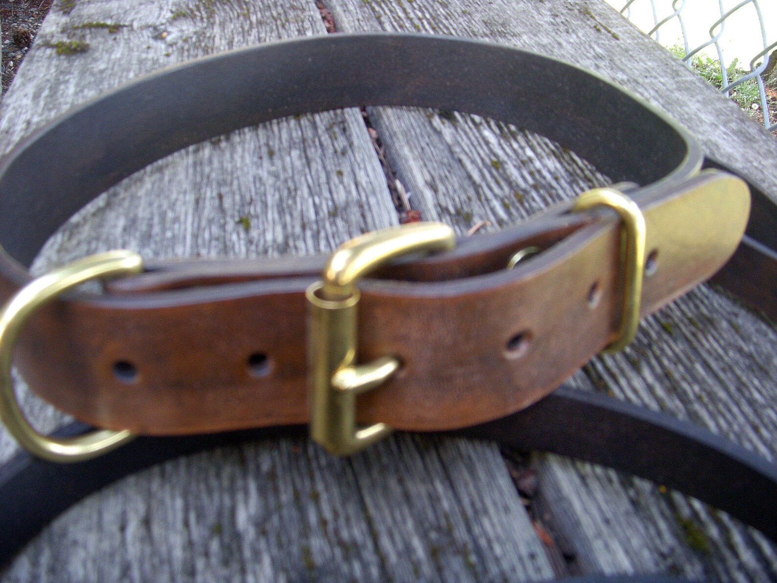 Classic Leather Dog Collar Plain Leather Dog Collar Brown Etsy UK