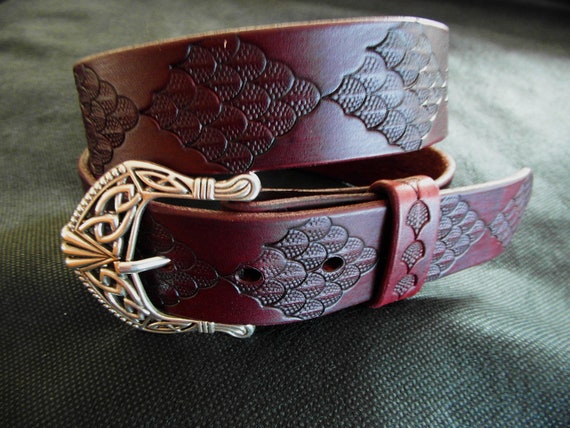 Celtic Bordeaux Ladies Belt Designer Leather Belt Western 