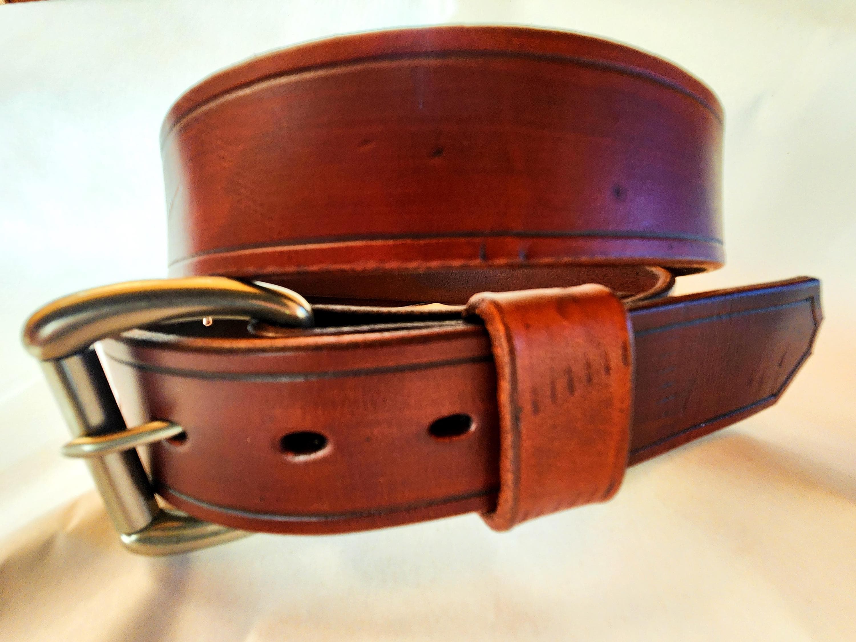 Vintage Statement Belt Brown Leather Nickel Studs English Saddlery Style‎ Sm-Med Isaac Espresso/Silver Studded Belt | Belts | Accessories main image 2