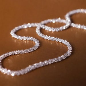 Halsband med gnistrande nyckelben i 925 sterlingsilver – Elegant present till en tröja för kvinnor