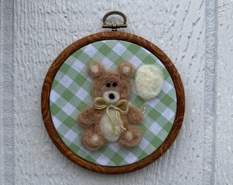 Teddy Bear Needle Felt Keepsake
