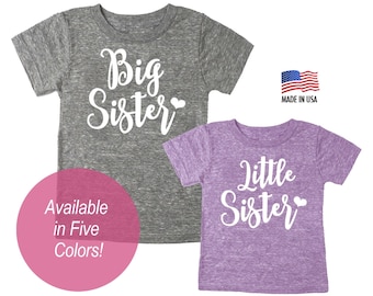 Big Sister or Little Sister Tri Blend Infant, Toddler, Kids, Youth T-Shirt