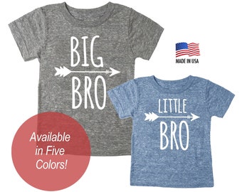 Big Bro or Little Bro Tri Blend Infant, Toddler, Kids, Youth T-Shirt