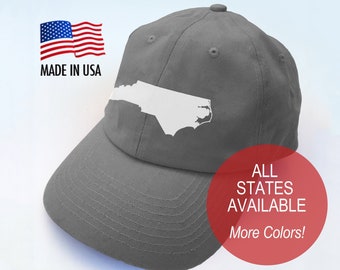 All States Unisex Chino Twill Unstructured Baseball Hat - American Made Red, Royal Blue, Olive, Black - Made in USA