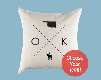 Oklahoma Pillow Etsy